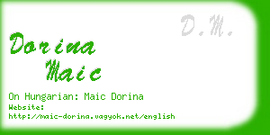 dorina maic business card